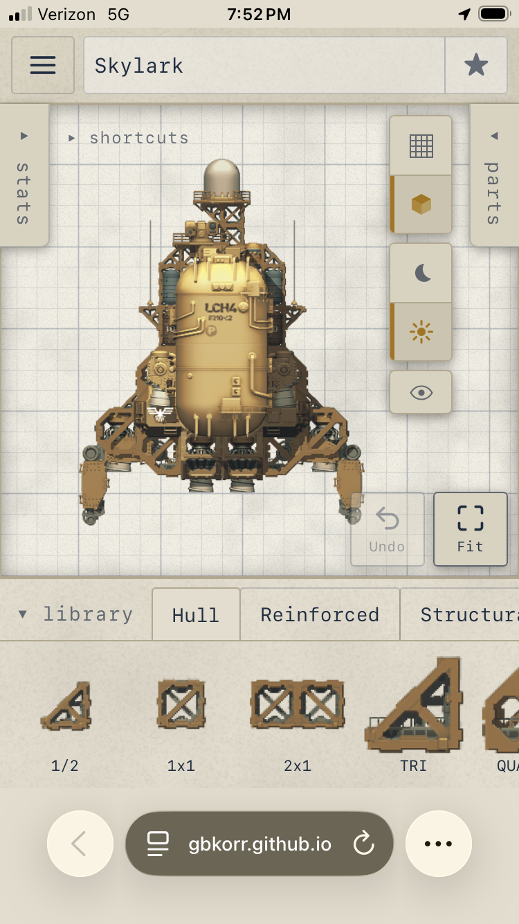 The mobile UI in light mode.