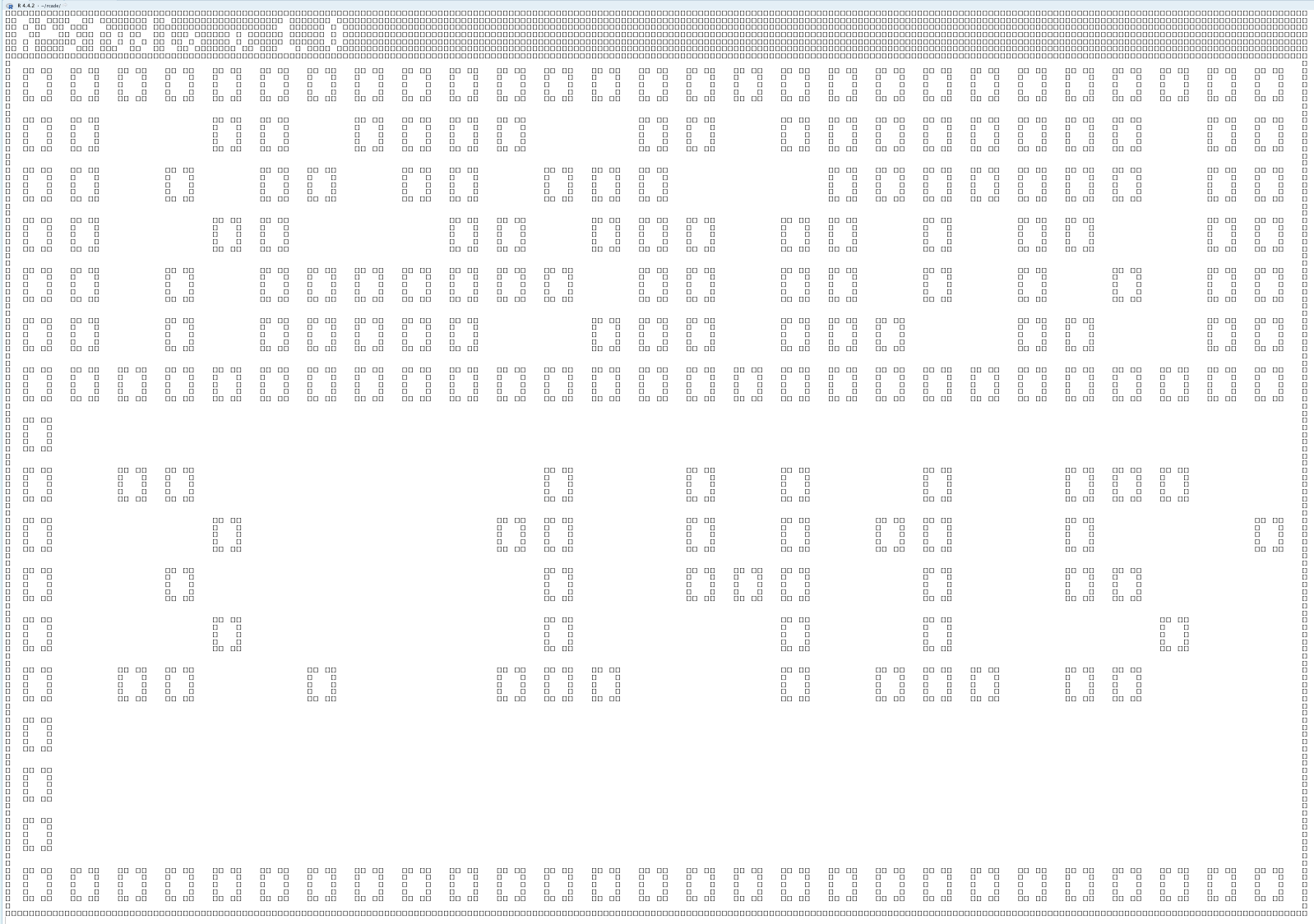 Sending text is buggy, so I just had it print pi.
